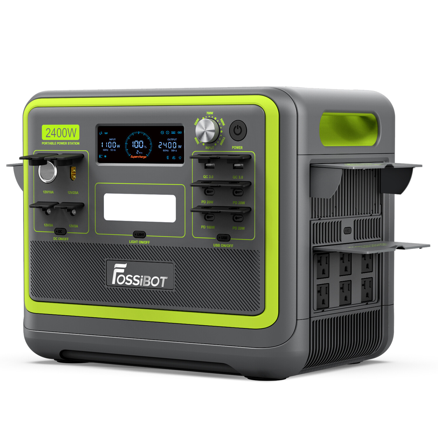 FOSSiBOT F2400 2400W Portable Power Station 2048Wh Solar Generator LiFePO4