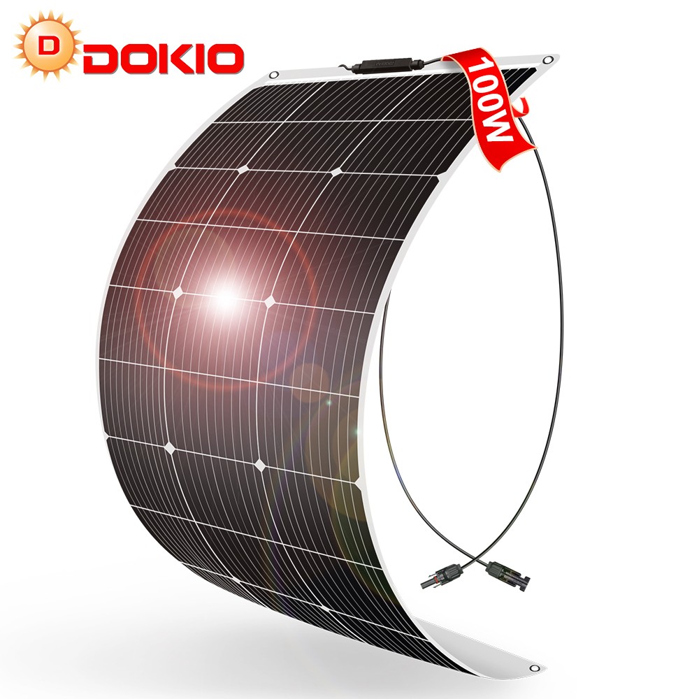 Dokio 100W 200W 400W Flexible Solar Panel Mono Solar Kit Waterproof for RV,Boat