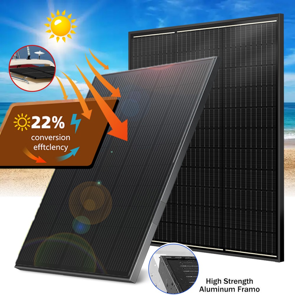 400W Monocrystalline Solar Panel 12V Off-Grid Battery Power RV Home Boat Camping