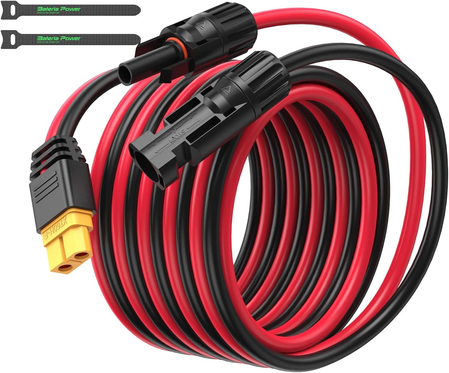 50FT 10AWG Solar Connector to XT60 Adapter Extension Cable, Solar Panel to XT60