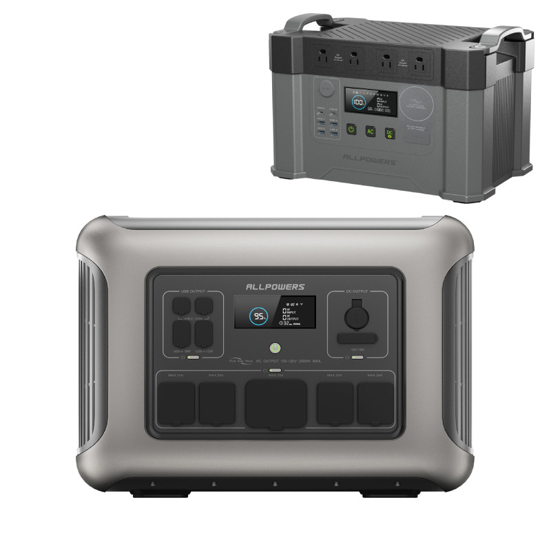 ALLPOWERS S2000 R2500 Solar Generator Power Station Home Battery Backup Camping