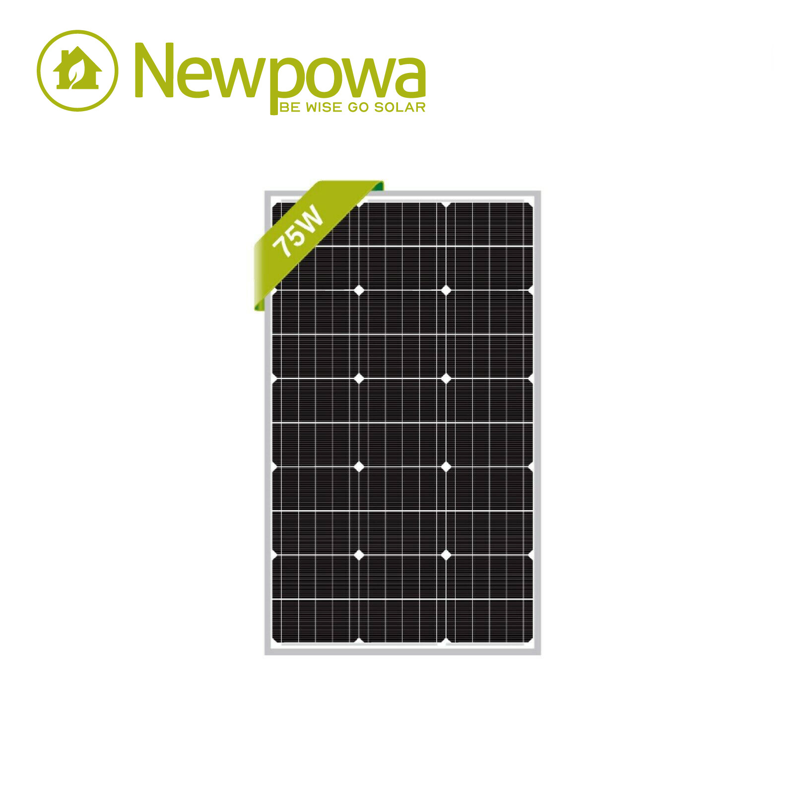 NewPowa 75W Watt 12V Mono Solar Panel Module RV BOAT OFF GRID