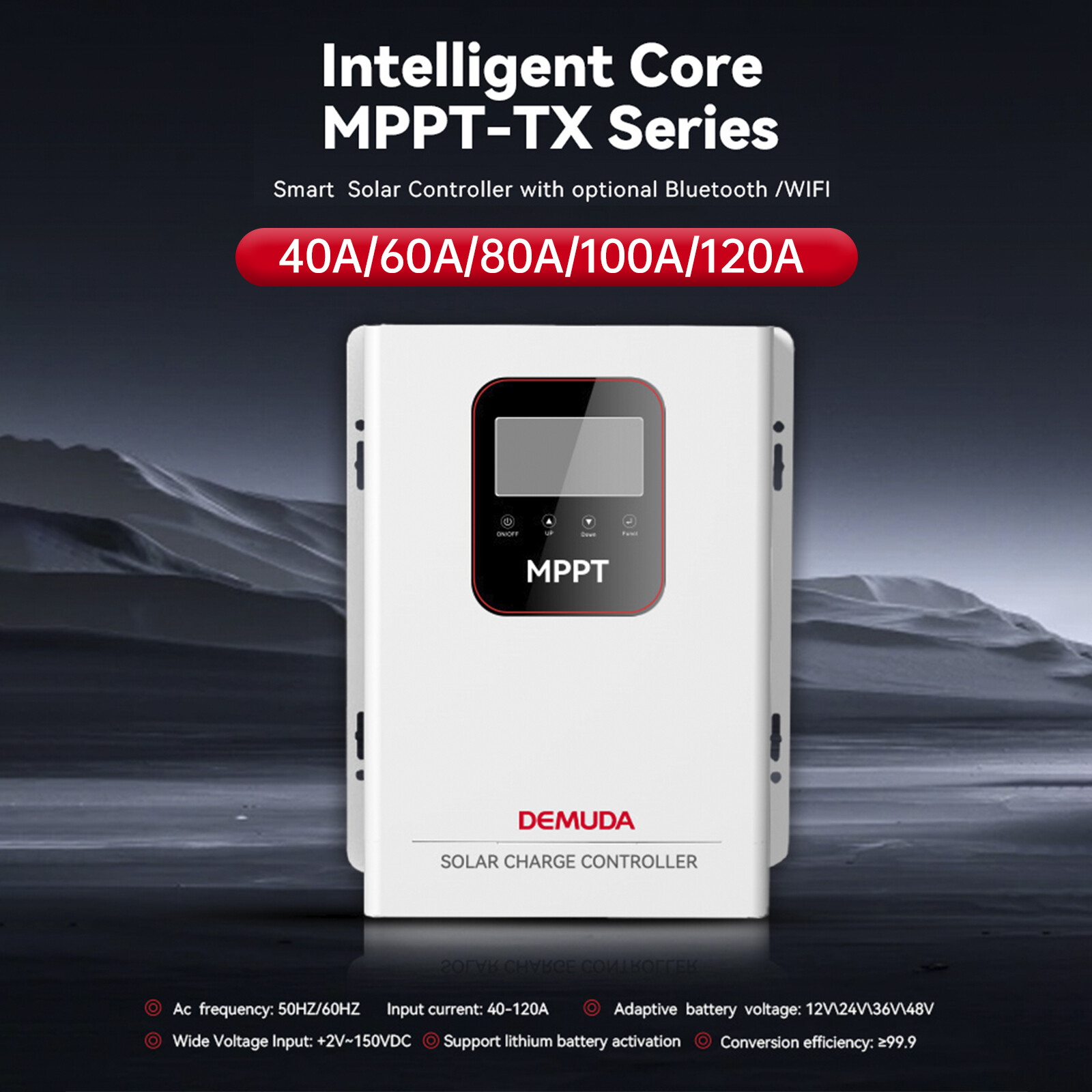 MPPT Solar Controller 12V-48V Photovoltaic RV Home Energy Storage Control System