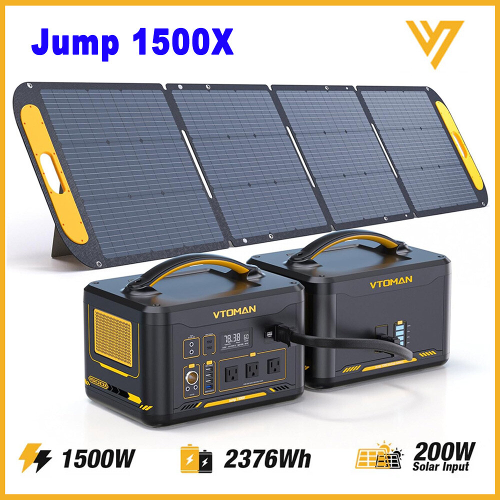 VTOMAN Jump 1500X Portable Power Station 1500W, 828Wh Battery Powered Generator