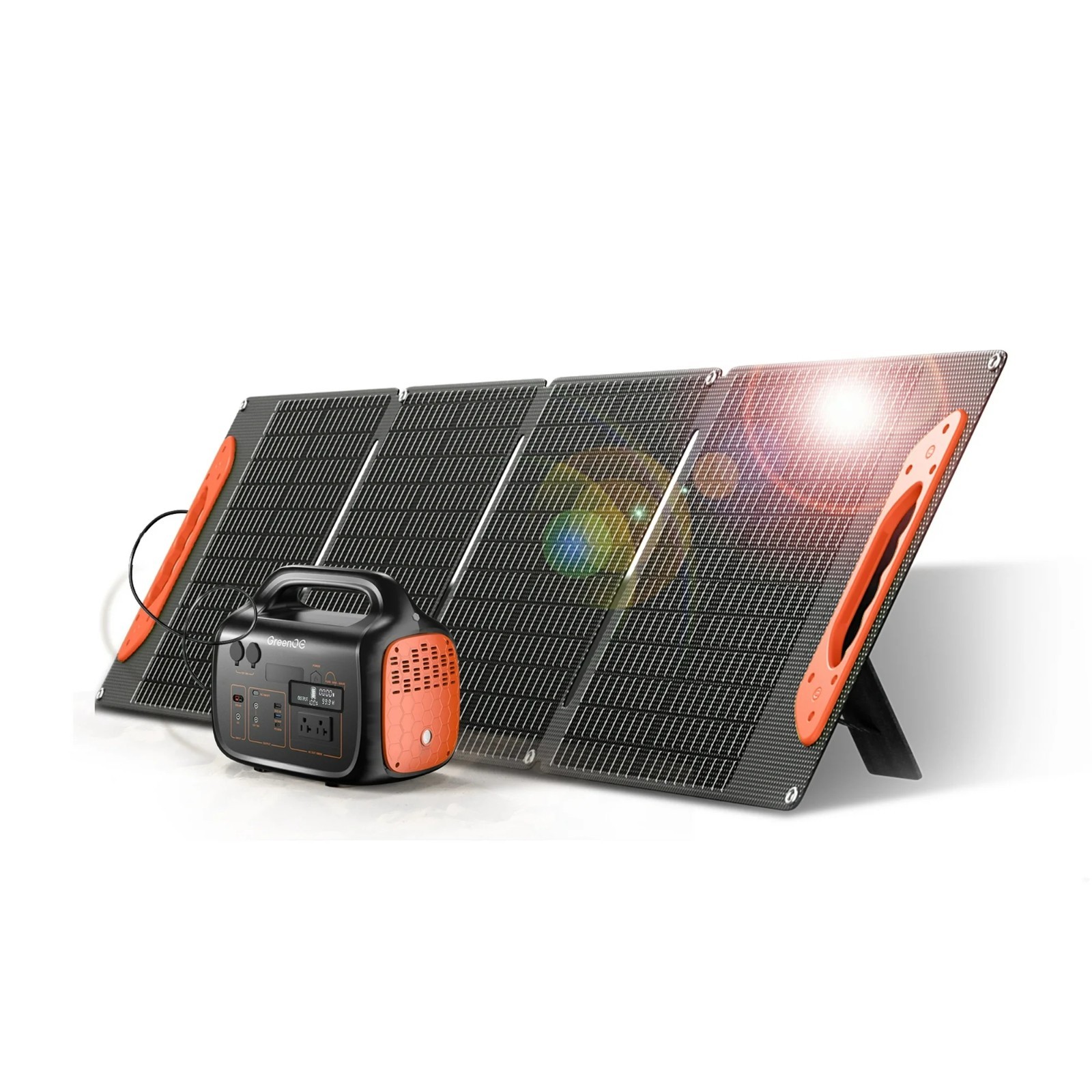GreenOE 300W Solar Generator 299Wh Portable Power Station with 100W Solar Panel