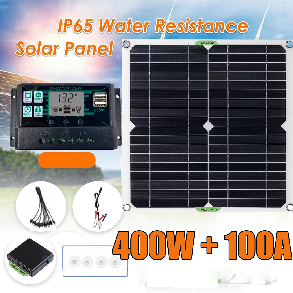 400 Watts Solar Panel Kit Battery Charger 100A 12V Controller Caravan Boat