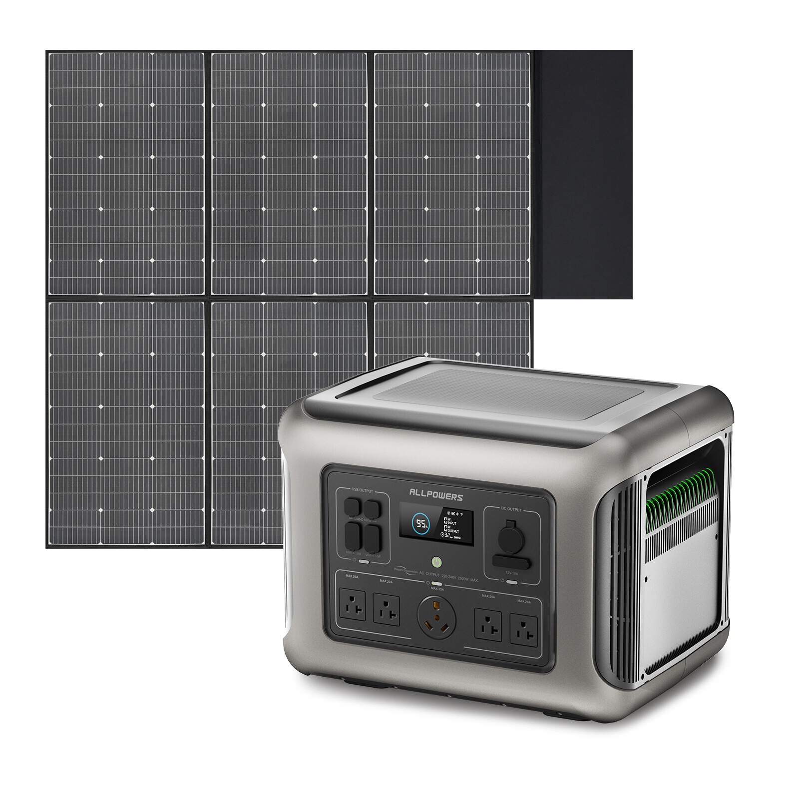 ALLPOWERS 2500W Solar Generator Power Station 600W SP039 Foldable Solar Charger