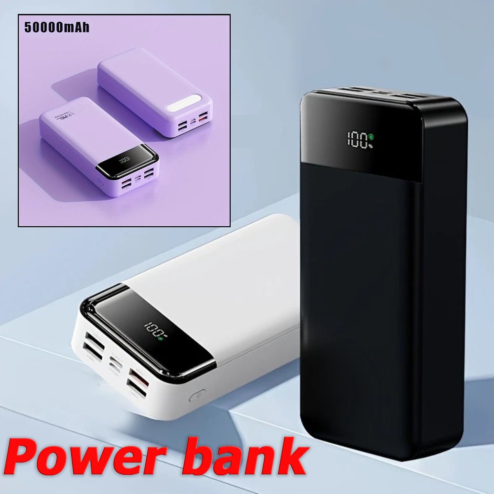 New 50000mAh Power Bank Large Capacity  LED LCD Portable Battery Fast Charging