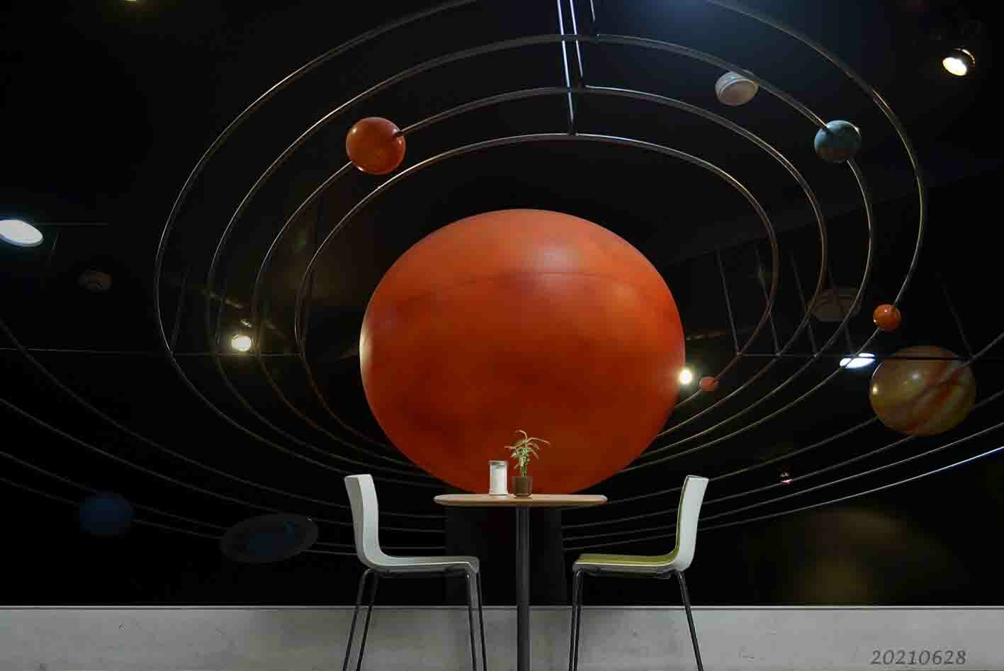 3D Space Solar System Self-adhesive Removable Wallpaper Murals Wall 86
