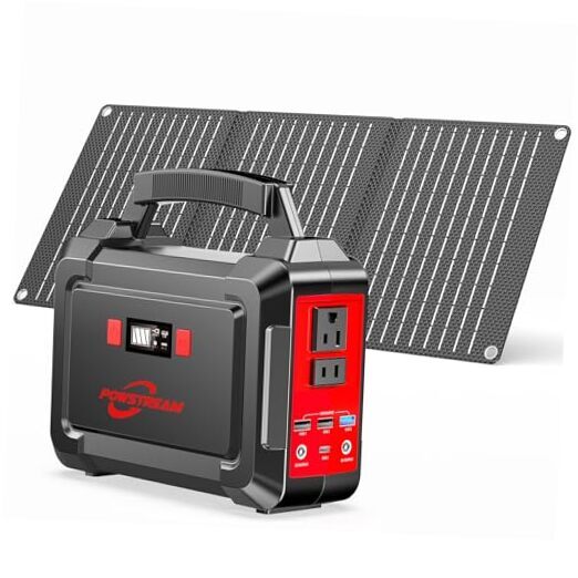 -Solar-Generator-167Wh-Portable-Power P168 SOLAR GENERATOR WITH 30W SOLAR