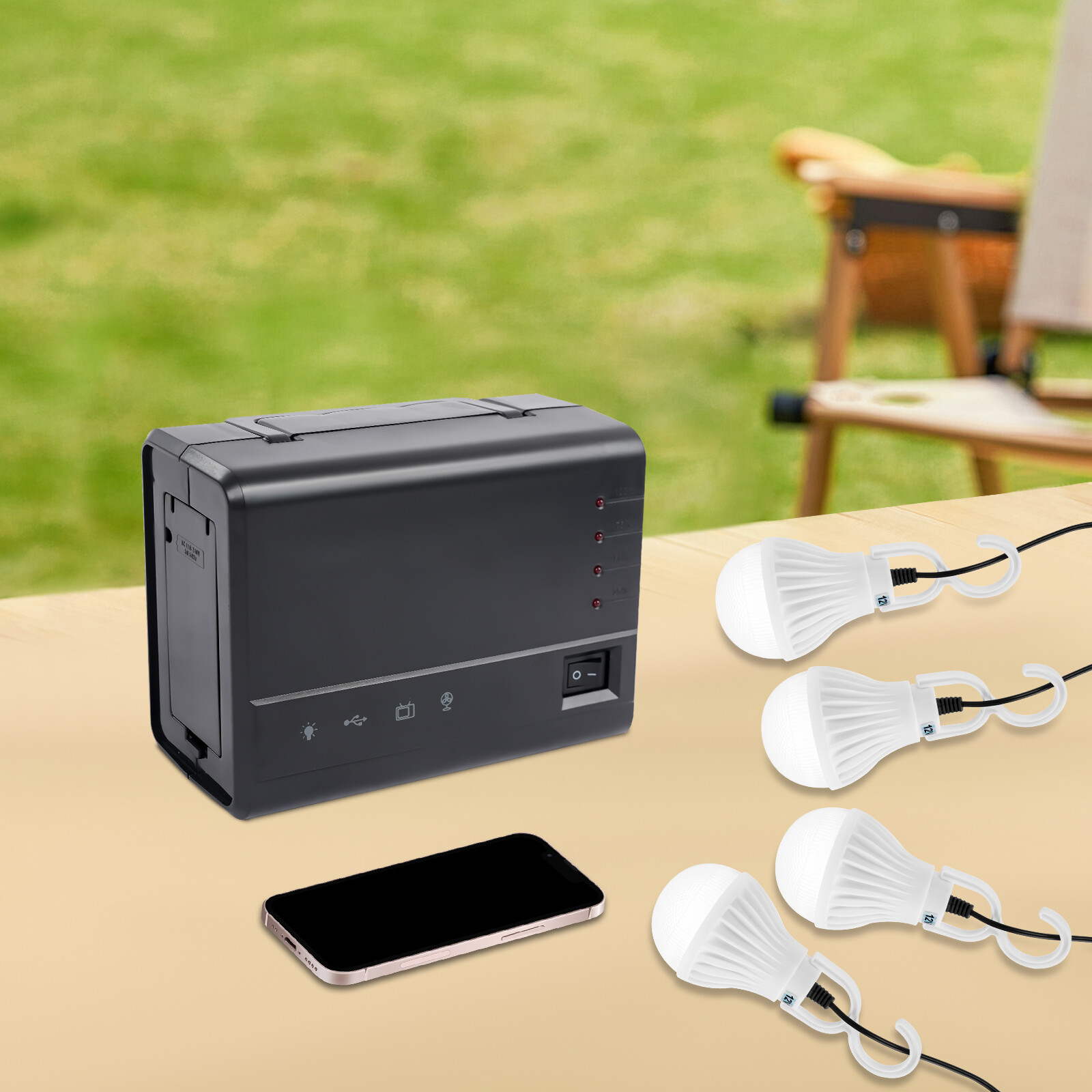 Portable Solar Generator with Solar Panel,Small Basic Portable Generator Kit New