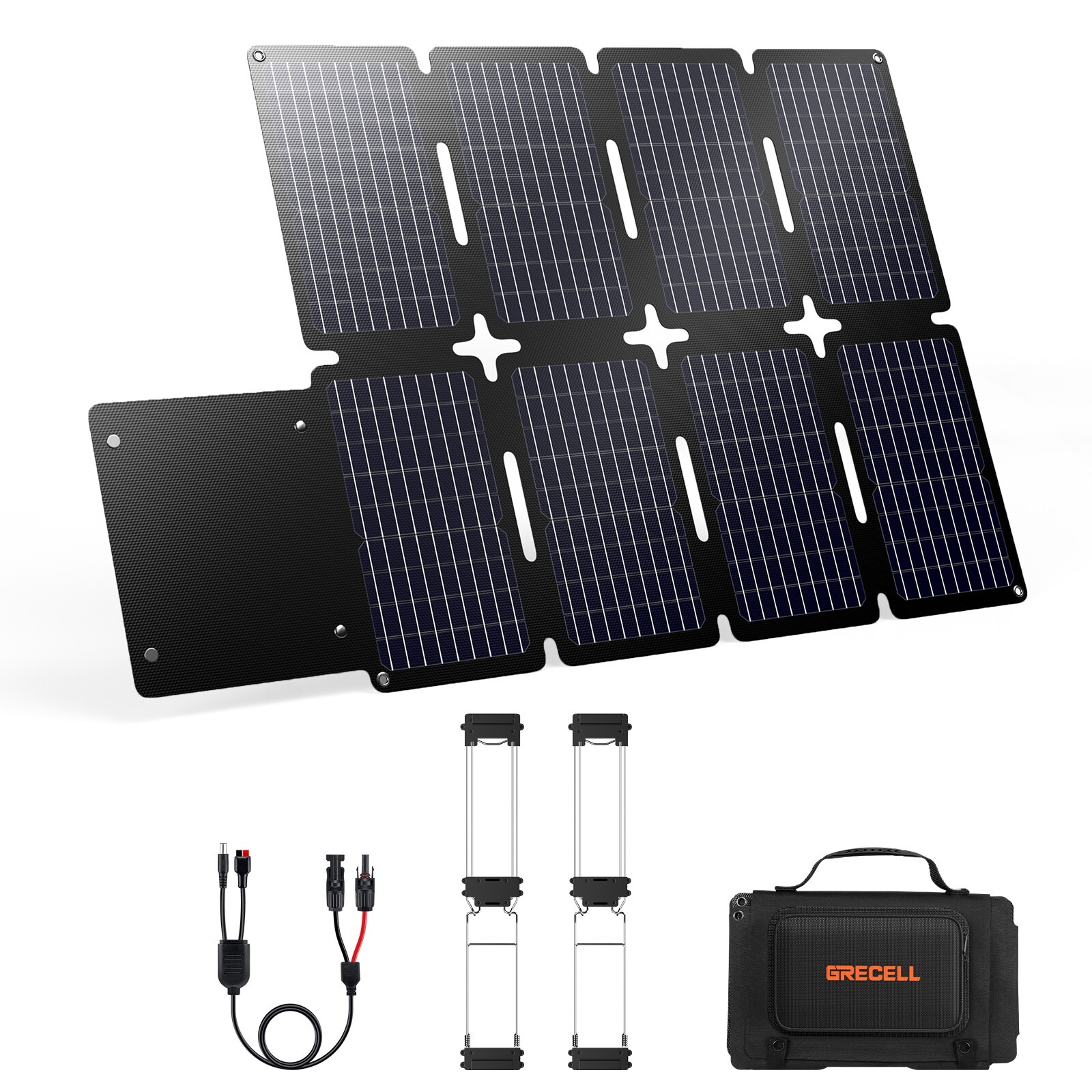 Grecell 80W Foldable Solar Panel Kit, Portable Waterproof Outdoor Solar Charger