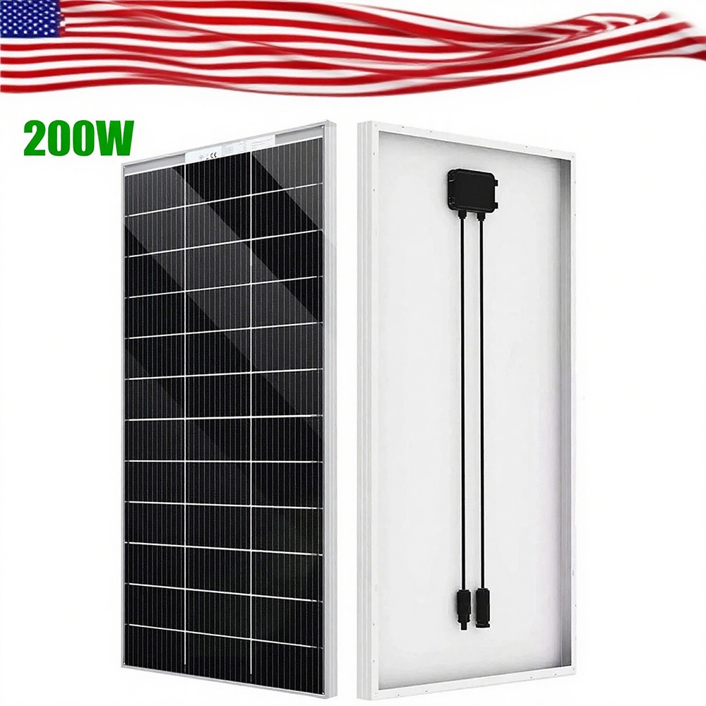 200W Solar Panel Monocrystalline Van Caravan Home Commercia Camper Remote Areas
