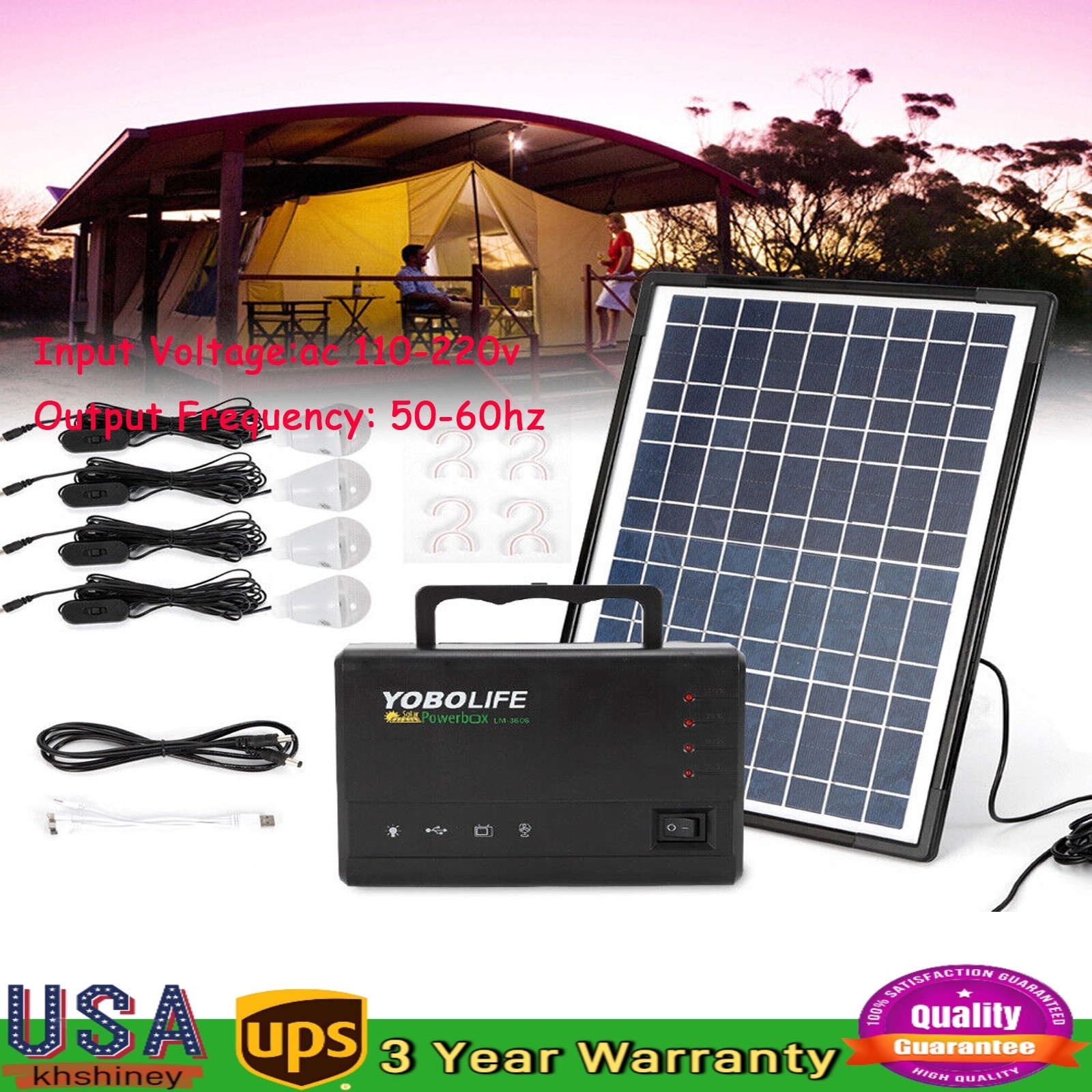 Full Complete Home Off-Grid Solar System Solar Panel + Power Station Generator