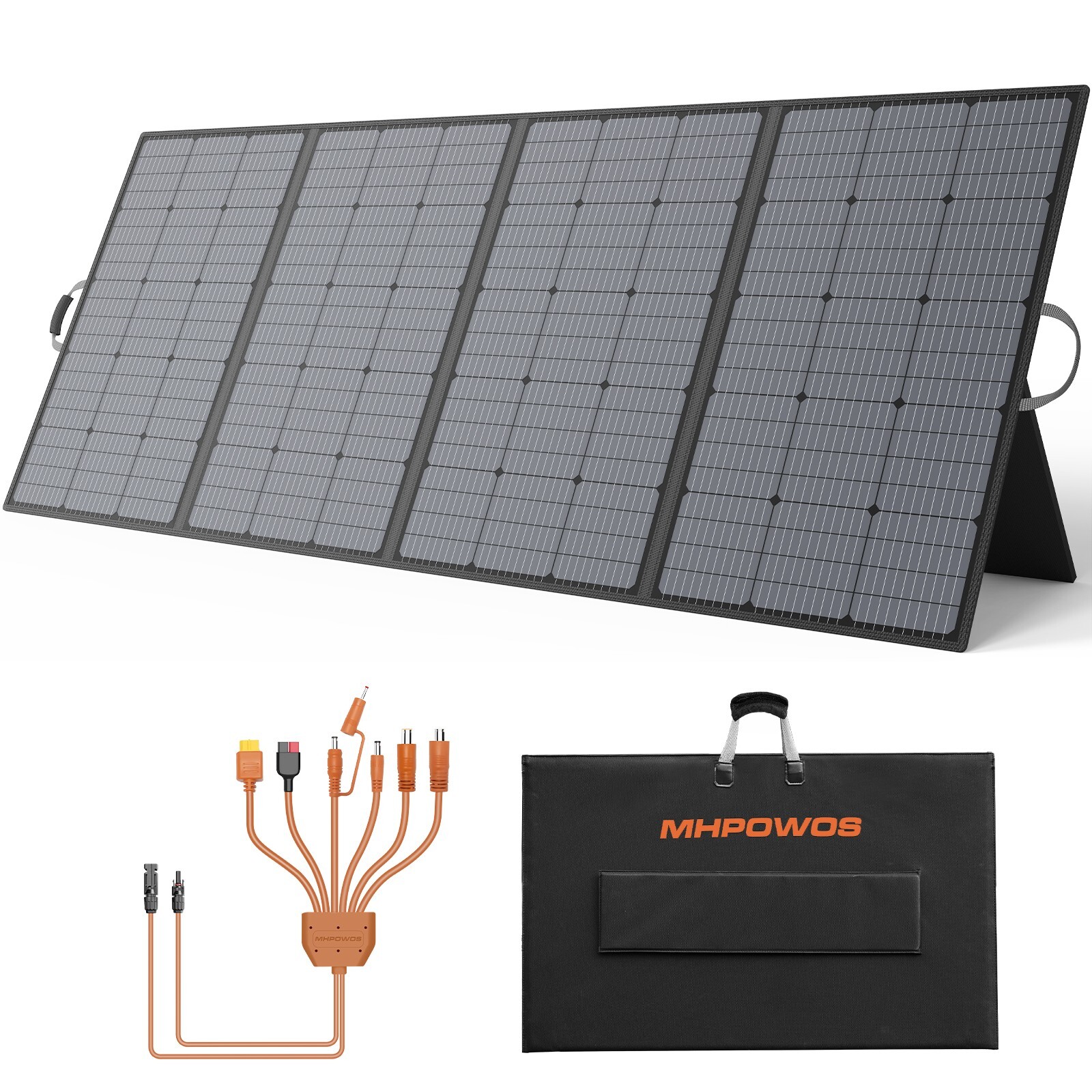 MHPOWOS 400W portable solar panel rv solar panel kit 7 in 1 solar wire cable