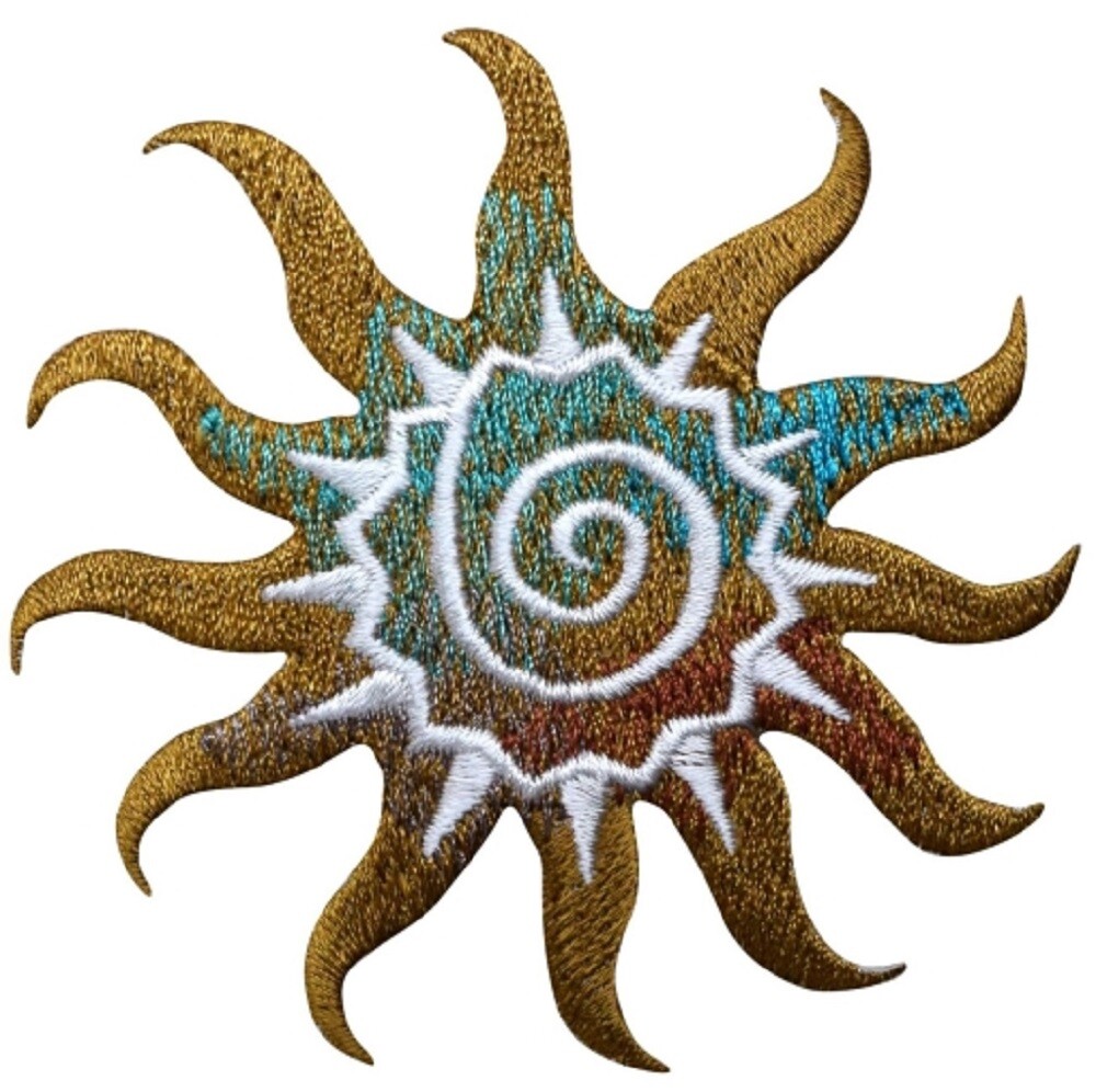 Sun Applique Patch – Solar System Southwest Embroidered Star Badge 2.75″ Iron On