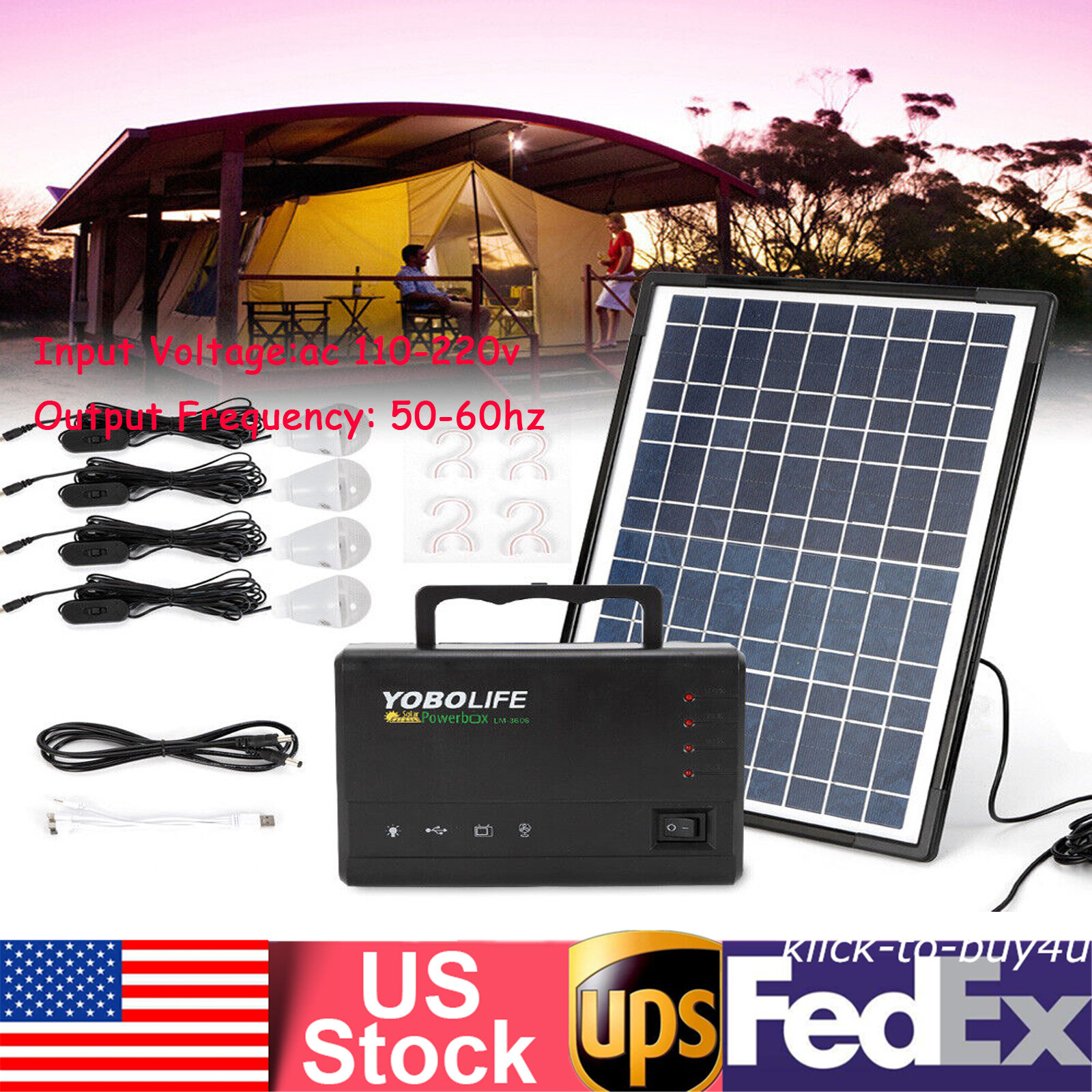 Portable Solar Generator with Solar Panel,Small Basic Portable Generator Kit New