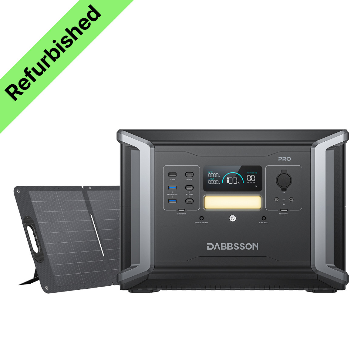 Dabbsson Power Station 2150Wh Solar Generator +210W Solar Panel For Power Outage