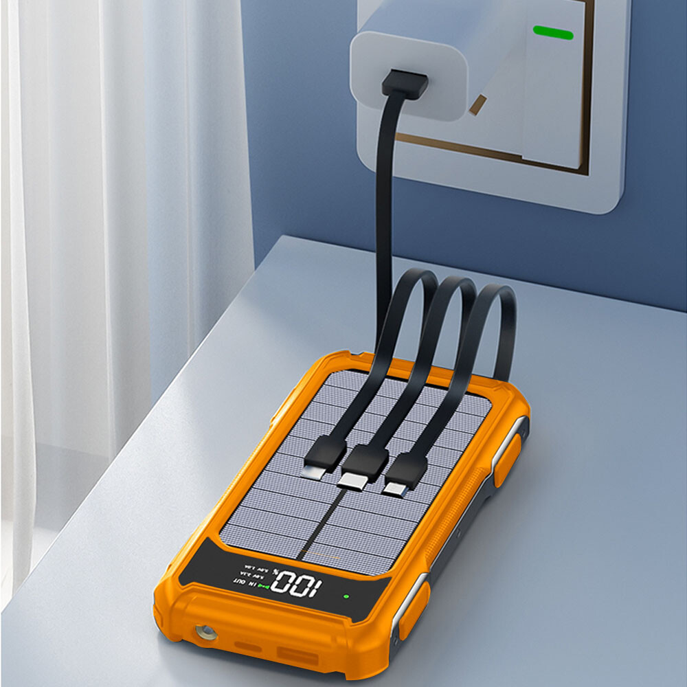 Solar Power Bank 7000000mAh 4 USB Backup External Battery Charger for Cell Phone