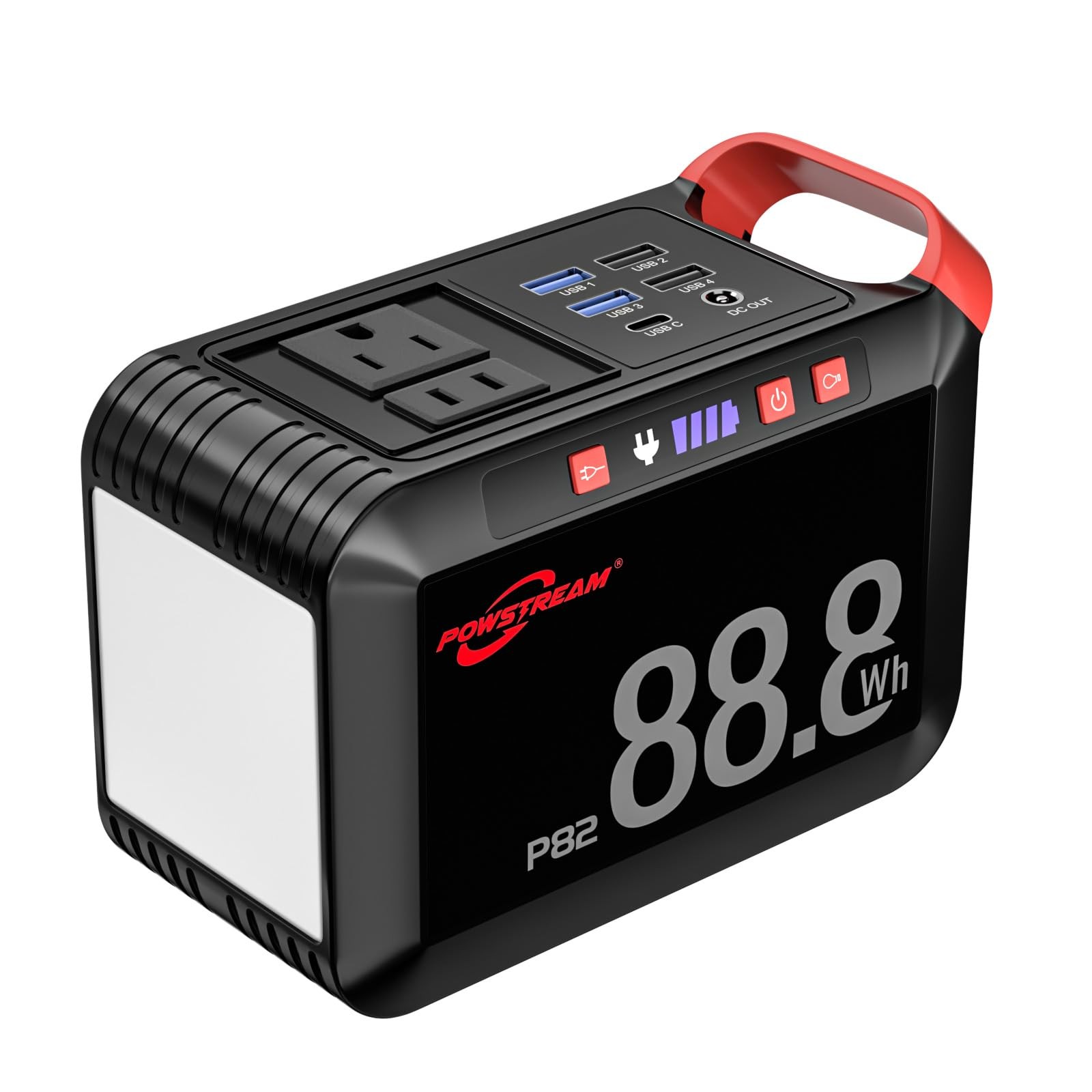 Portable Power Station 88.8wh Power Bank 80w Camping Solar Generator With 120w P