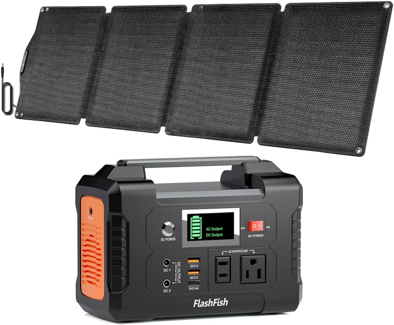 200W 151Wh Portable Power Station + 60W 18V Foldable Solar Panel