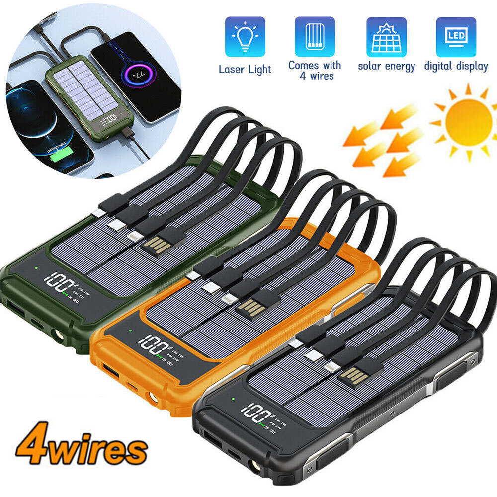 2024 Super 40000000mAh 4 Output Portable Charger Solar Power Bank for Cell Phone
