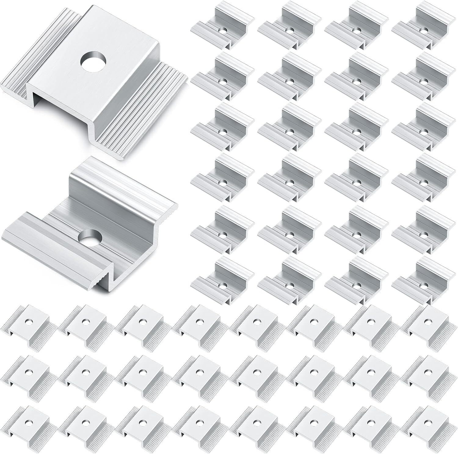 Solar Panel Mid Clamps 1.06 Inch Solar Panel Bracket Aluminium Mounting