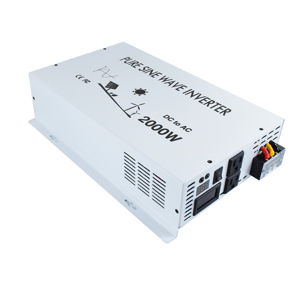 2000W Pure Sine Wave Power Inverter 48V DC to 120V/220V AC Off Grid Solar System