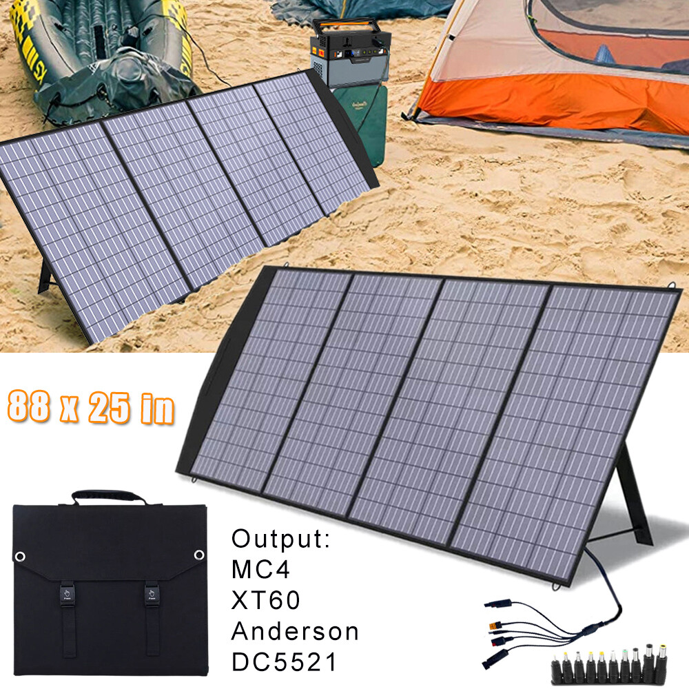 Portable 300W Solar Panel Kit RV Camp Outdoor IP65 Folding Solar Modules w/Stand
