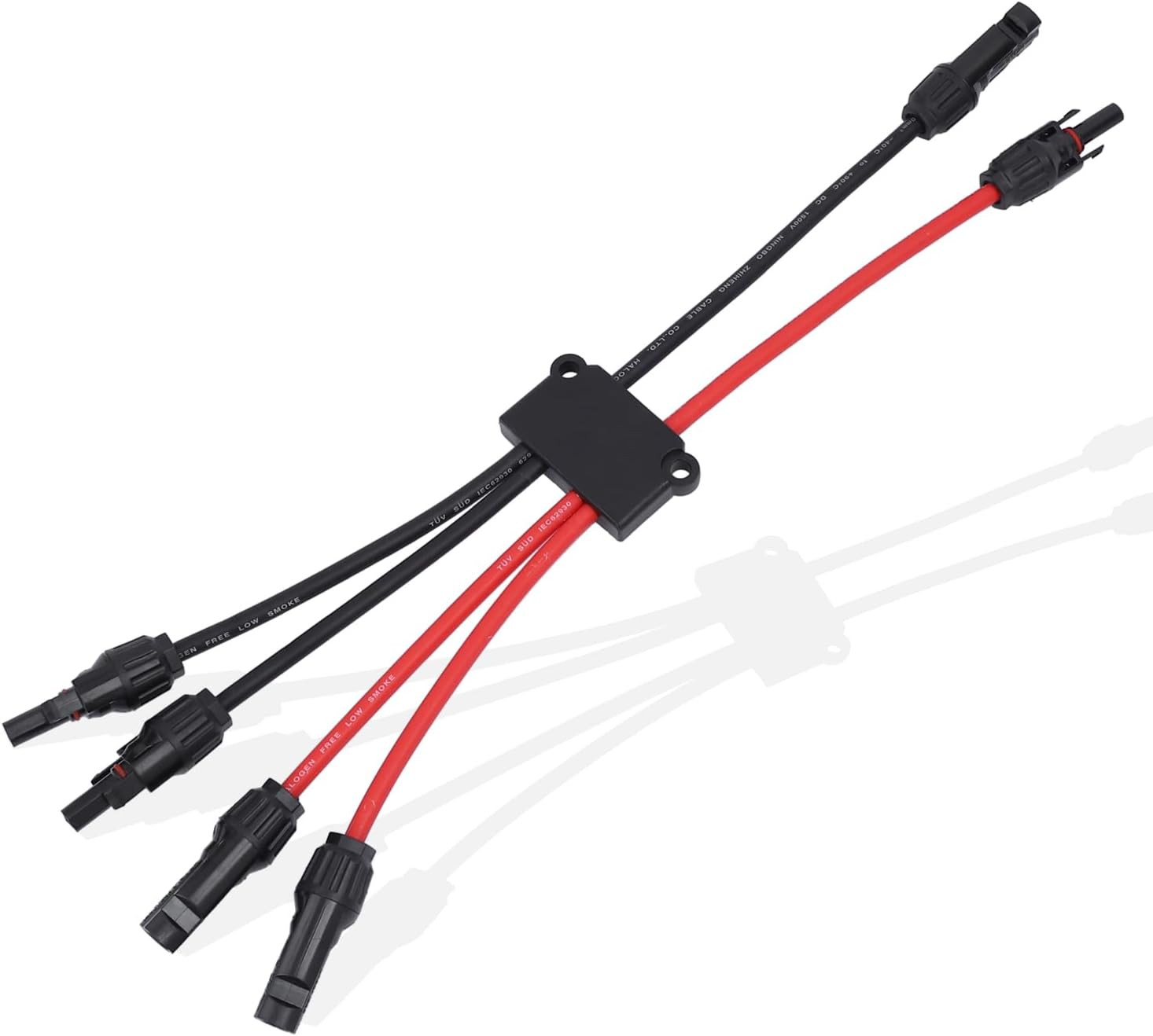 Solar Parallel Connectors for 2 Solar Panels, Tool-Free MC4 Solar Cable Splitter