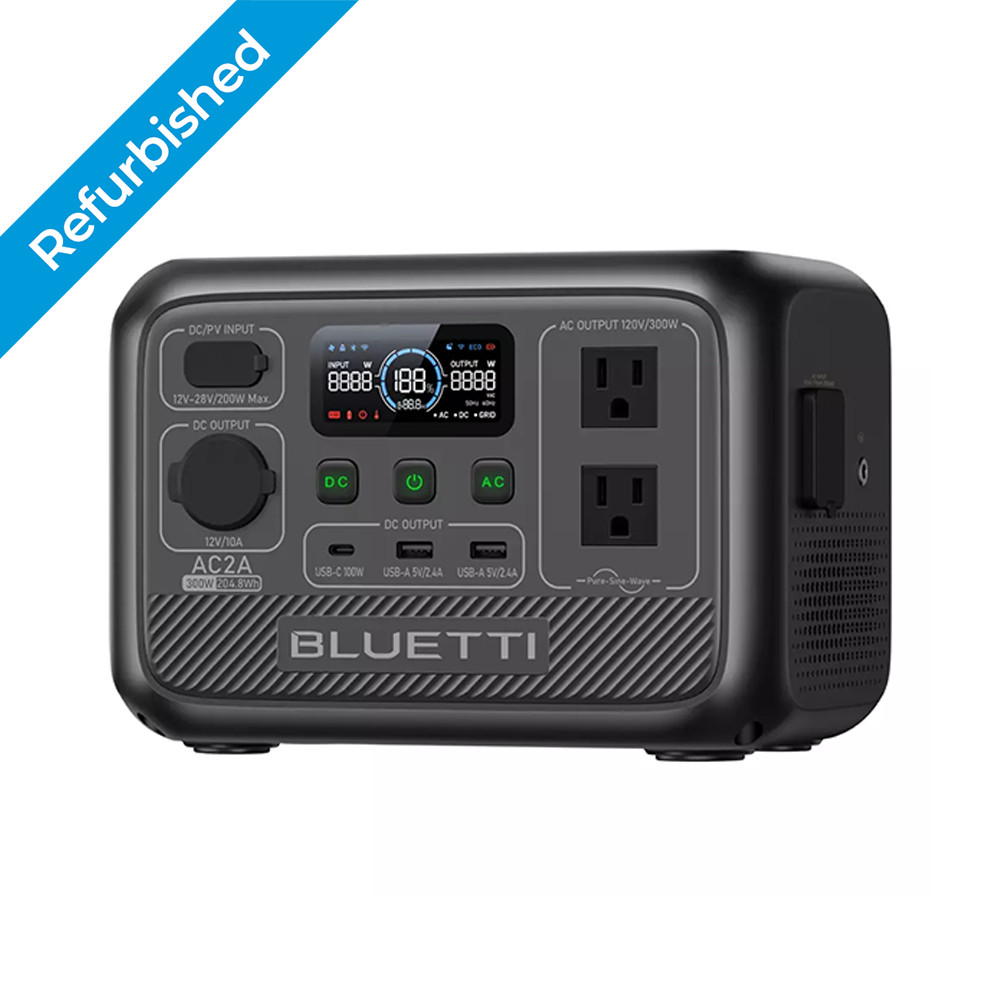 BLUETTI AC2A 300W 204Wh Portable Power Station Solar Generator for Trip Camping