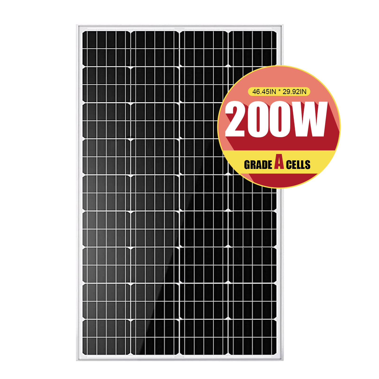 200 Watt Solar Panels 12 Volt Mono PV Module Power Charger Home RV Marine Farm