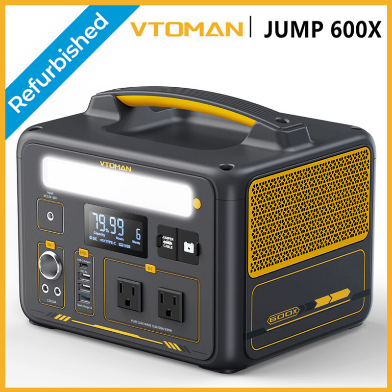 VTOMAN 600W 299Wh Portable Power Station Refurbished Solar Generator LiFePO4