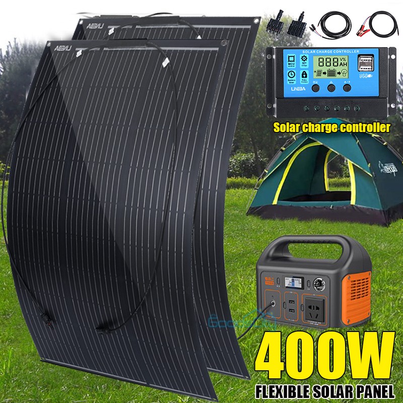 200W 400W Portable Flexible Solar Panel for Power Station Generator Power Outage