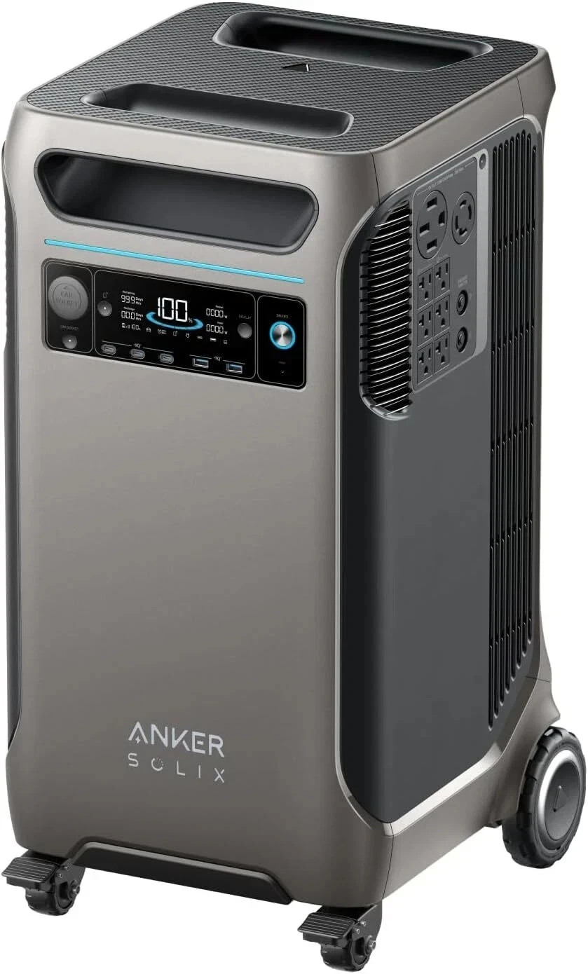 Anker SOLIX F3800 Portable Power Station 3840Wh LiFePO4 Solar Generator 6000W.
