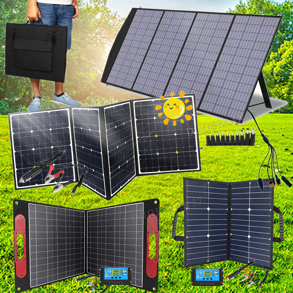 300W Portable Solar Panel Foldable for Power Station Outdoor Camping RV Trip