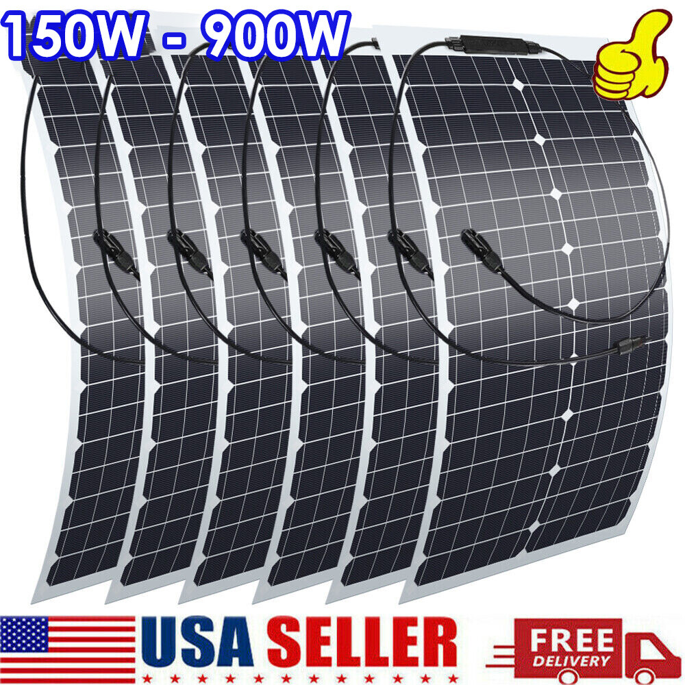 150W-900W Outdoor Solar Panel Kit Portable for Power Station Waterproof IP68 Kit