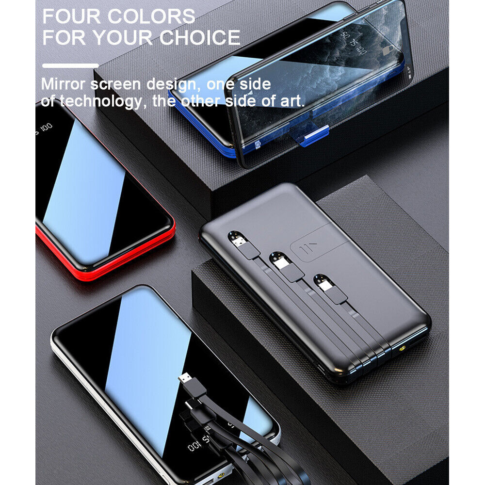 900000mAh Power Bank USB Portable External Battery Backup Charger Fast Charging-