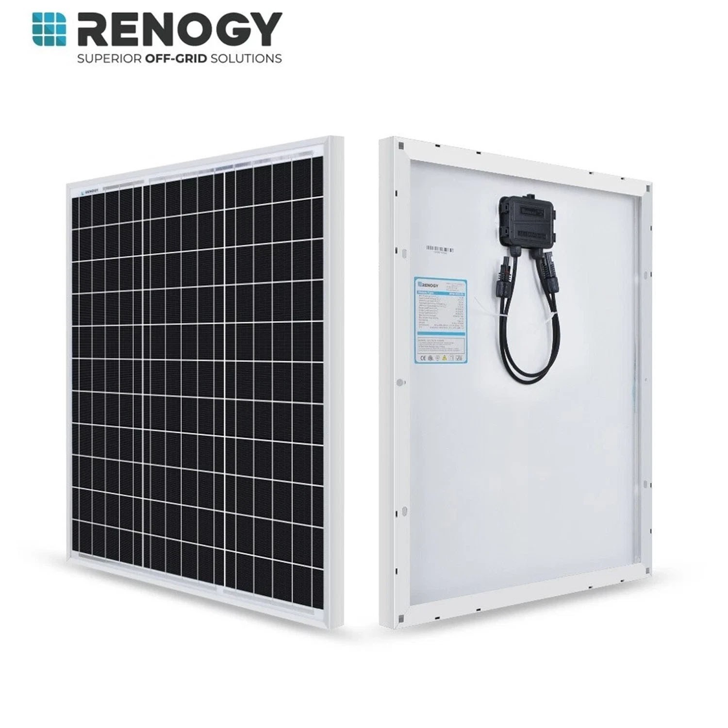 Renogy 50 Watt 12 Volt Monocrystalline Solar Panel Compact Design