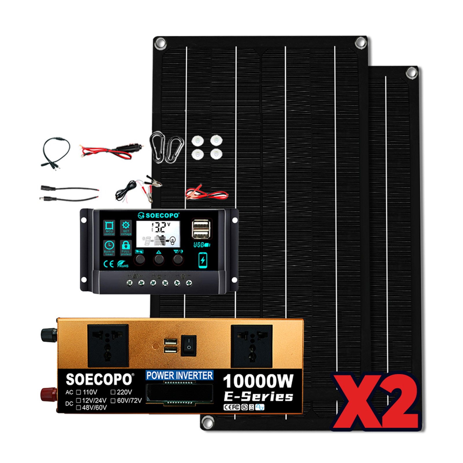 10000W Solar System Kit | 12V24V DC Input to 110V/220V AC Output