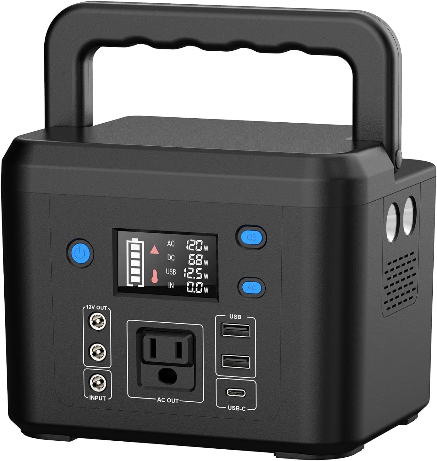 Portable Power Station 200W External Battery Charger Flashlight Solar Generator