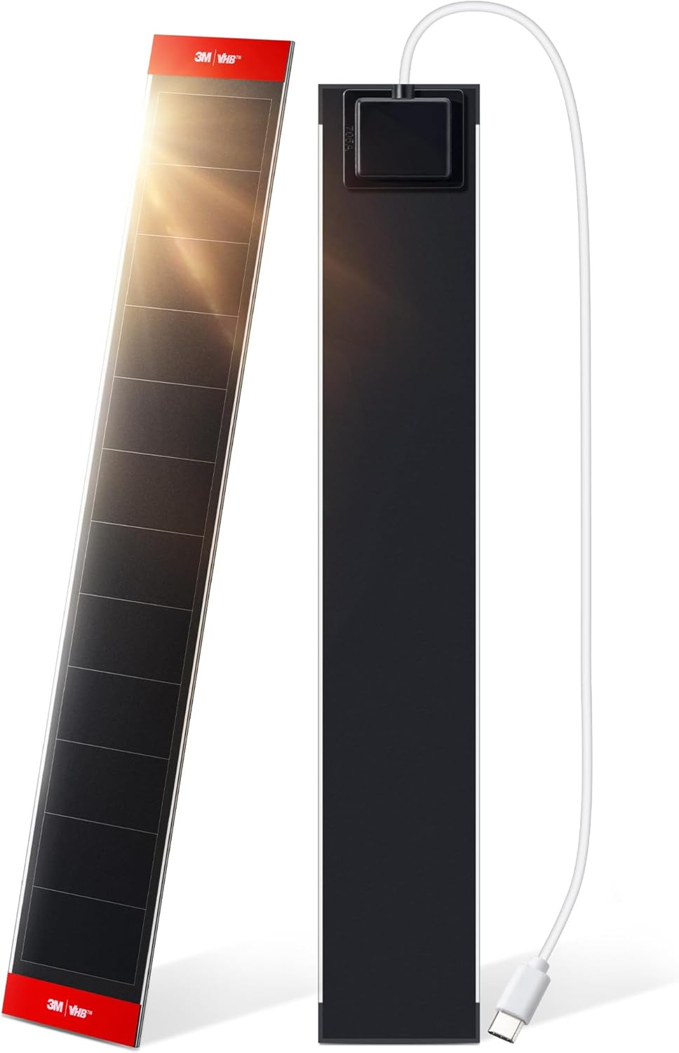 2PCS Solar Panels 3.4W 6V Charge for Motorized Blinds with USB-C Connector for L