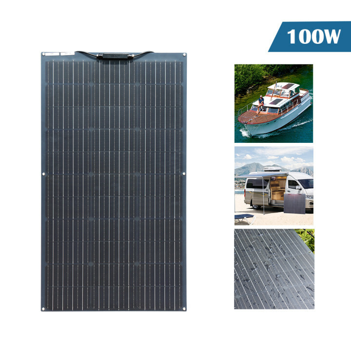 100W Flexible Solar Panel Monocrystalline Solar Charger for RV/Car/Home/Outdoor