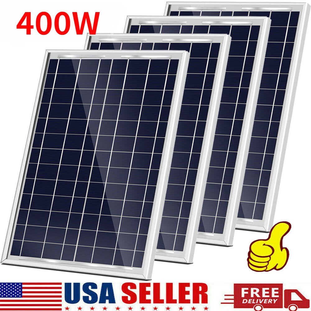 400W 200W 100W Watt Mono Solar Panel 12V Battery Charger Home Boat RV Off Grid