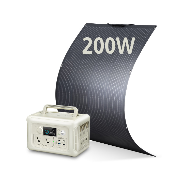 ALLPOWERS 600W 299wh Solar Generator with 2X100W Flexible Solar Panel charger
