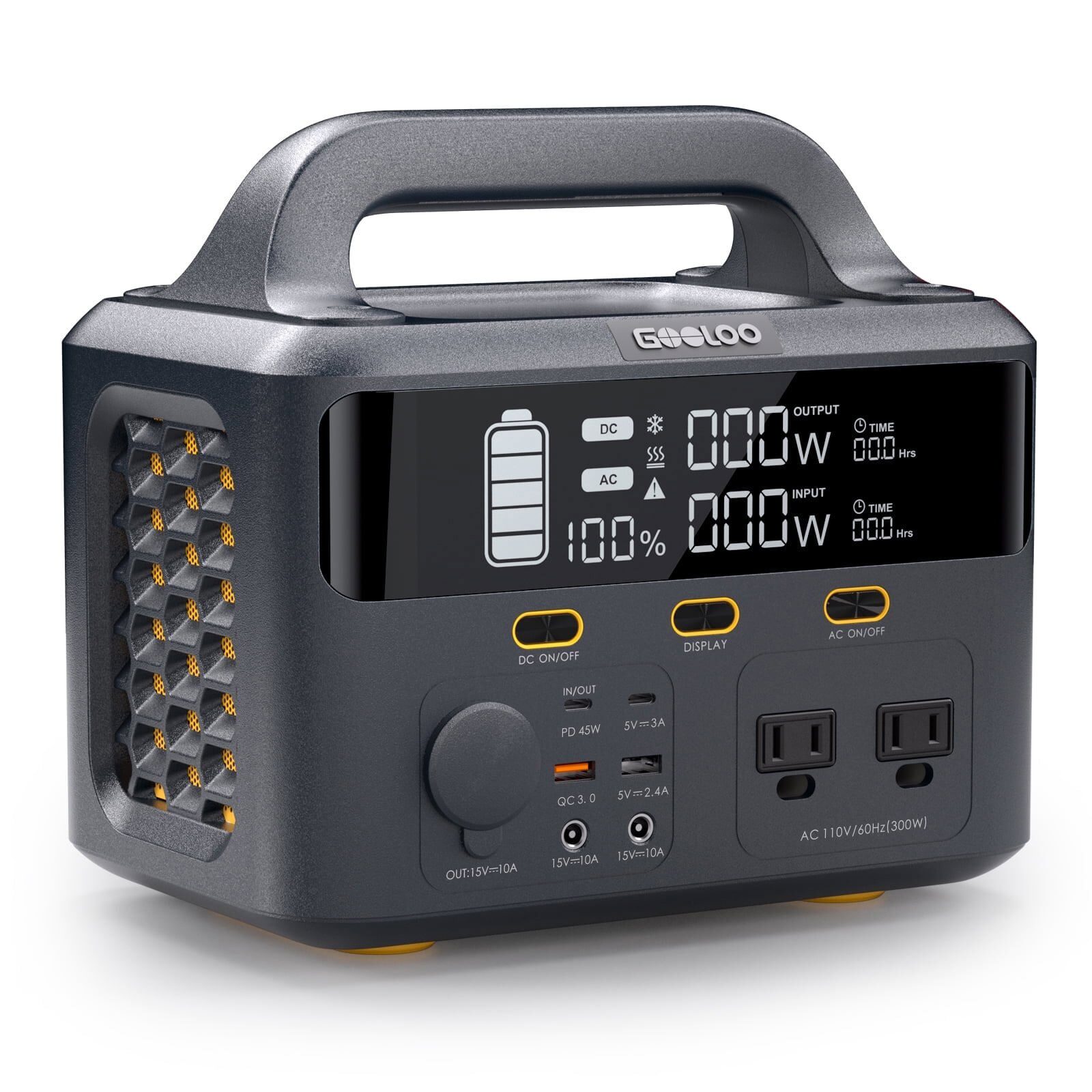 GOOLOO Discovery 300 300W Portable Power Station 259Wh Solar Generator Camping
