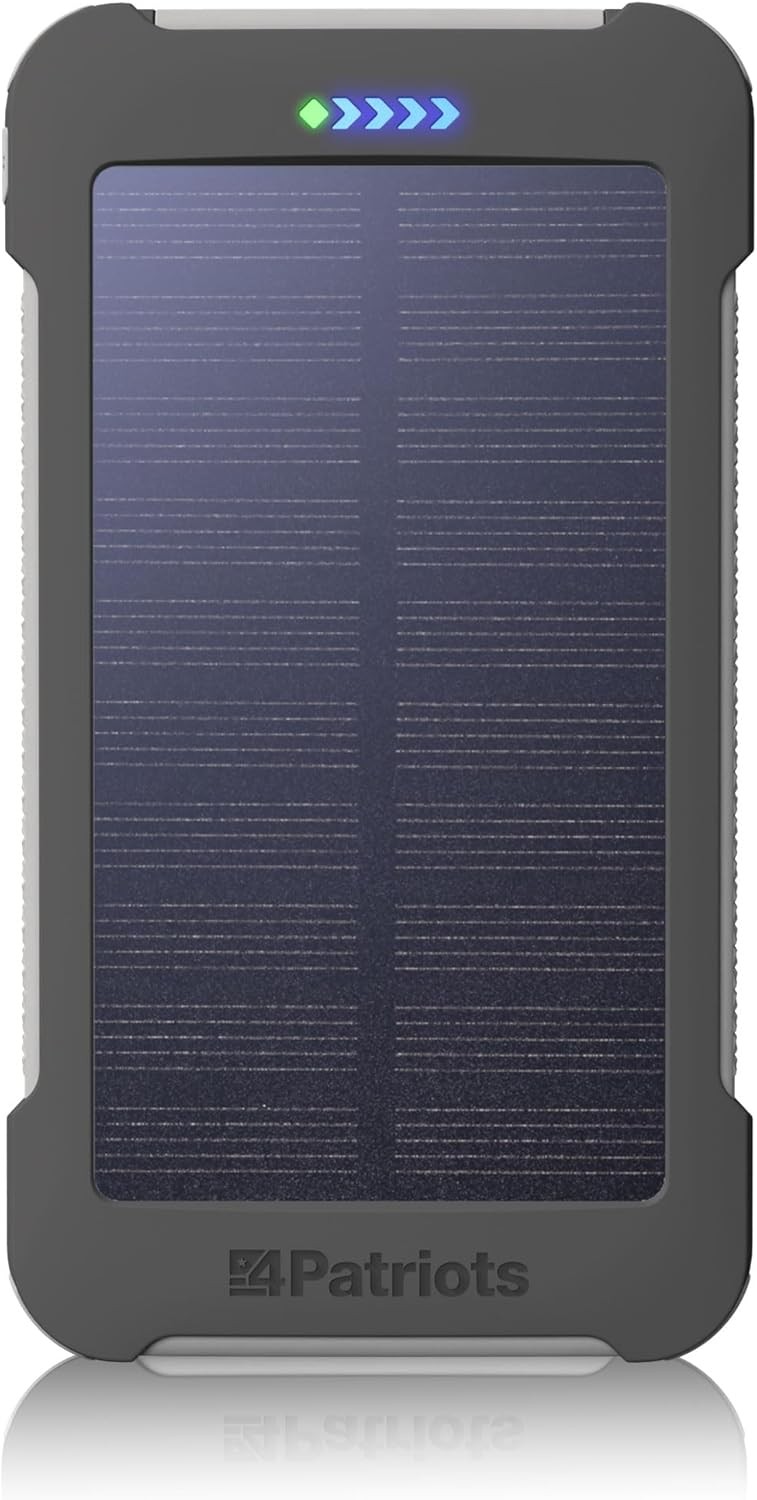 4Patriots Patriot Power Cell CX: Emergency Solar Bank with USB-C…