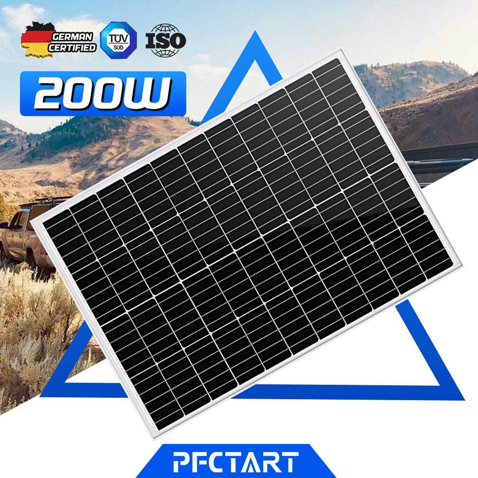 200W Monocrystalline Solar Panel 12V High Efficiency for Off Grid RV Home Roof