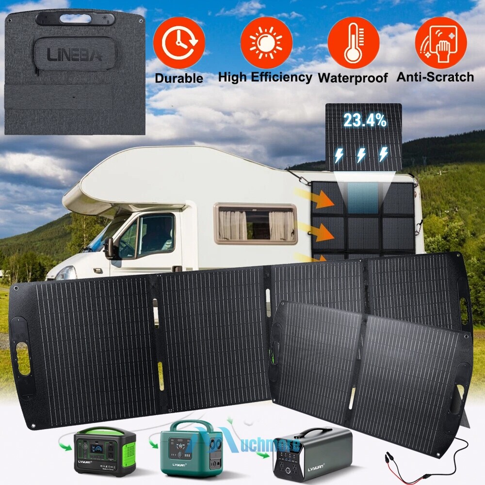 100W 200W Foldable Solar Panel Solar Power Supply Solar Kit For Home Rv Camping