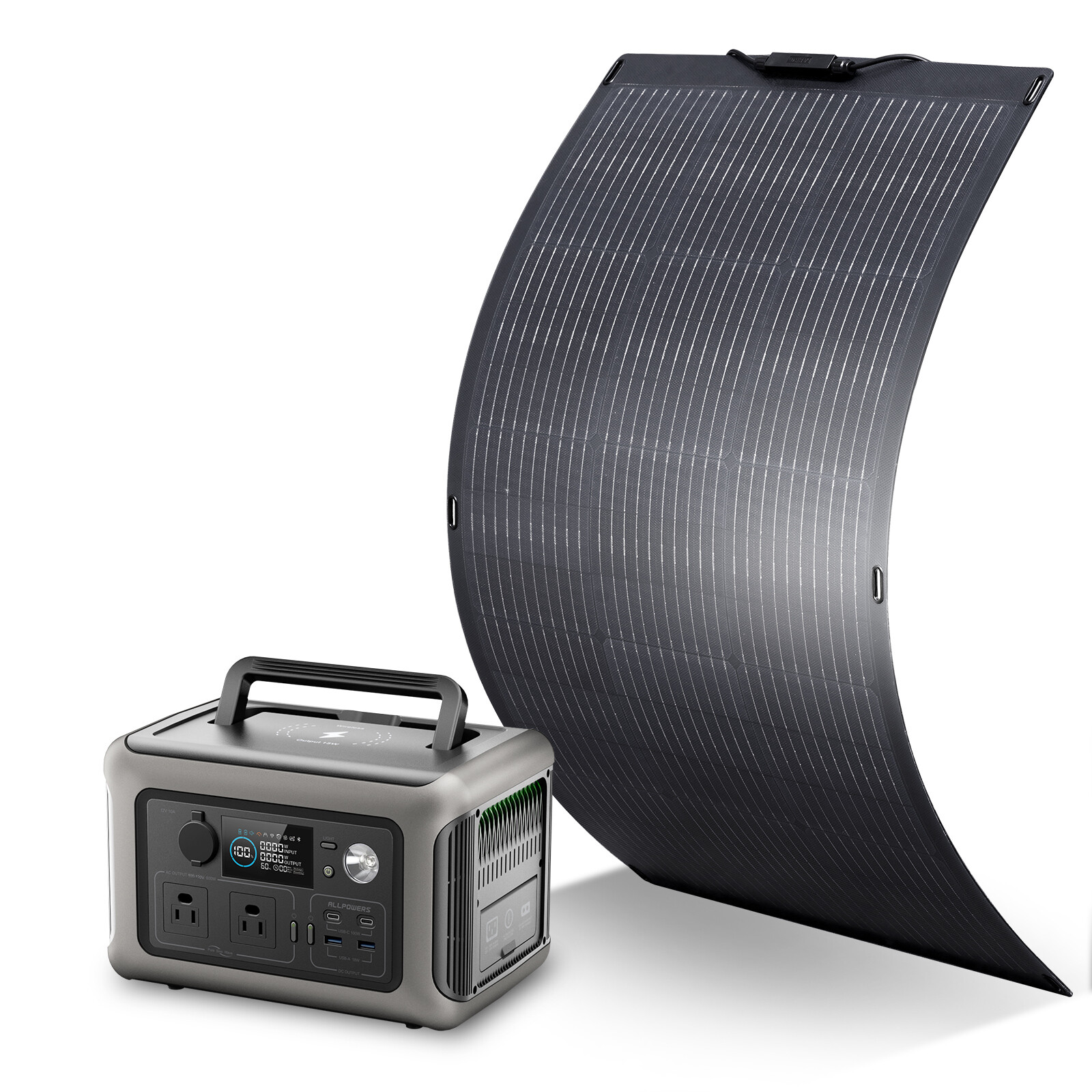 ALLPOWERS 600W Power Sation RV with  200W  Solar Panel Flexible Monocrystalline
